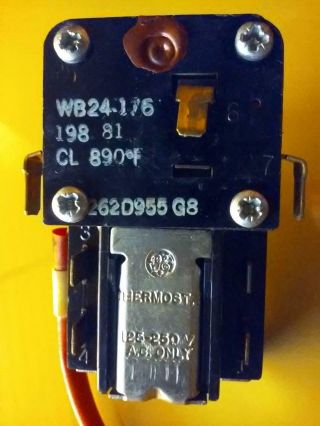 WB24X176 GE vintage oven thermostat with 40 
