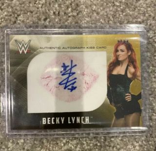 Wwe Topps Autographed Becky Lynch Kiss Card - Private Customer Listing