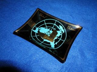 Vintage Smoked Glass United Nations Ashtray Tobacciana Collectible 3