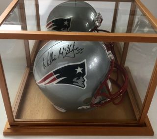 Willie Mcginest Autographed England Patriots Full Size Helmet Jsa W Case