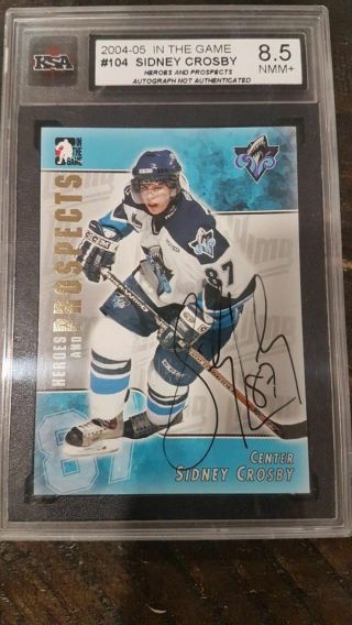 2004 - 05 Itg Heroes And Prospects Sidney Crosby Hand Signed Rookie Auto Ksa Dna