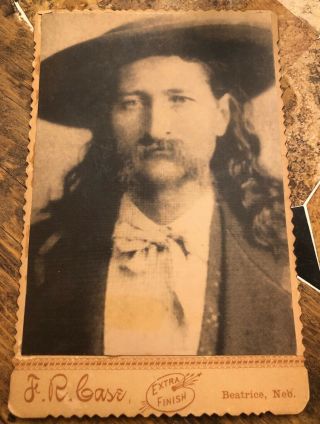 Vintage Cabinet Card Portrait Photo Of Legendary Wild Bill Hickok