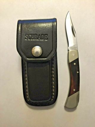 Vintage Schrade Usa Uncle Henry Lb3 1 Blade “cub” Knife Stainless,  With Sheath