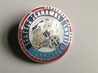 Seattle Seahawks Vs Tennessee Titans Game Day Pin 9/24/17 Nissan Stadium