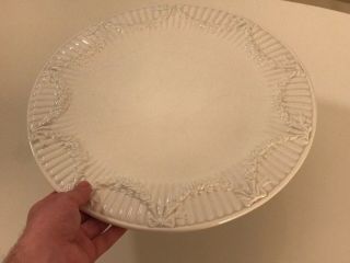 Tiffany & Co.  Large White Porcelain Cake Stand,  Made In Italy.  13.  7in.  Vintage.