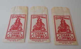 3 Tish - I - Mingo Tobacco Cigar Clipping Bags