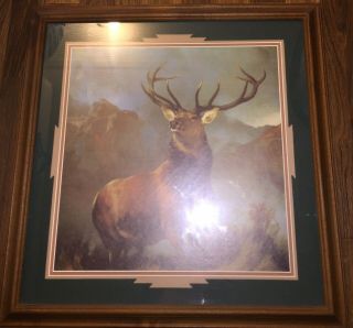 Vintage Home Interior Gifts,  Deer Picture 21”x 22” Stag Buck