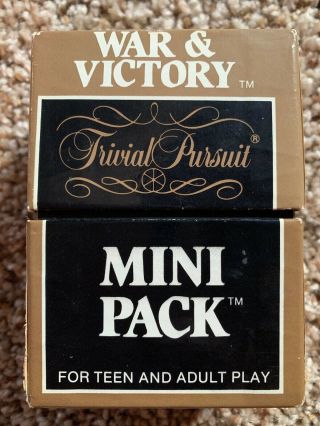 Vtg Trivial Pursuit Mini Pack War & Victory 1987 Swords And Spears To Star - Wars