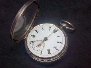 Vintage Silver Pocket Watch J.  R Date E 91927 122.  9g