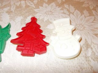 7 Yuletide Enterprises Christmas Cookie Cutters Vintage 1979 Tree Angel Snowman 2