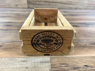 Vtg Napa Valley Box Co Wood Crate Cassette Case Holder Storage Holds 12 Tapes
