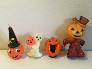 4 Vintage Halloween Candles - Gurley Candle Co.