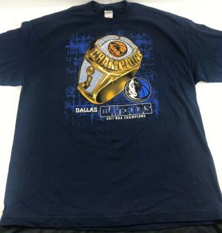 Dallas Mavericks 2011 Nba Finals Basketball Champions Alstyle Apparel T - Shirt Xl