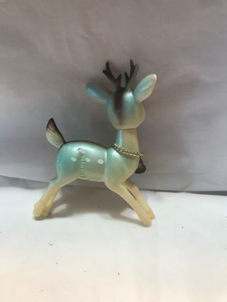 Vintage Rubber/Plastic Iridescent Blue/Beige Reindeer Japan 105F 2