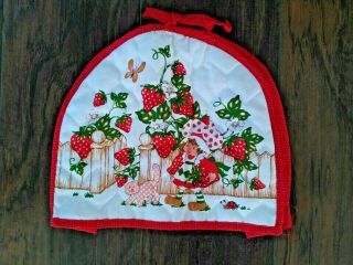 Vtg 1980s Strawberry Shortcake Tea Cozy Appliance Toaster Cover Quilted Kitchen