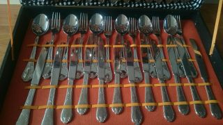 Vintage Silver Plated EPNS Cutlery Set For 12 / Canteen - 41 Piece,  Italy,  Boxed 2