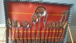 Vintage Silver Plated EPNS Cutlery Set For 12 / Canteen - 41 Piece,  Italy,  Boxed 3