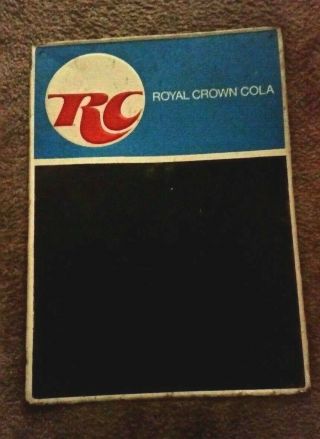 Vintage Tin Rc Royal Crown Soda Embossed Menu Chalkboard Advertising Sign
