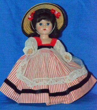 Vintage 8 " Vogue Ginny Doll In Tagged Debs Dress And Accessories Slw Ml