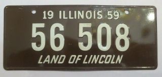 1959 Illinois Bakers Chocolate Wheaties Cereal Mini Bike License Plate Sign