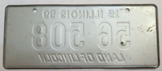 1959 Illinois Bakers Chocolate Wheaties Cereal Mini Bike License Plate Sign 2