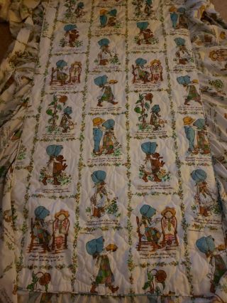 Vintage Holly Hobbie Twin Size Comforter Bedspread