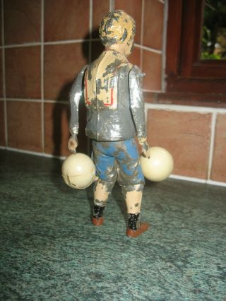 Rare Antique Gunthermann Exercise Boy Ball 1910 Germany Tin Wind Up Tinplate Toy 3