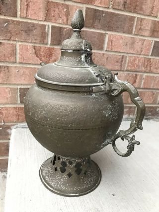 Antique Brass Coffee Pot 15” 2