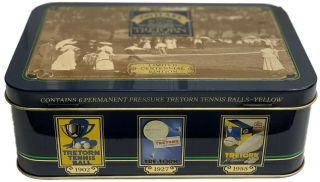 Vintage Tennis Tin Can Balls Antique Container Tretorm Metal Tin Limited Edition
