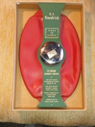 Vintage B.  F.  Goodrich Oval Ice Cap Rubber Water Bottle
