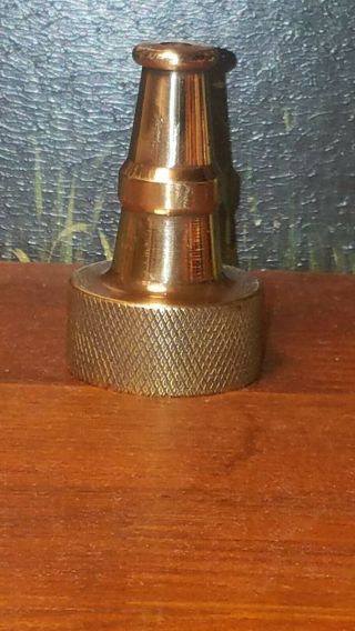 Vintage Solid Brass 2 " Tall Garden Hose Water Nozzle Sprayer Polished