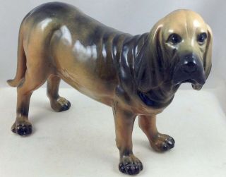 Bloodhound Hunting Dog Vintage Ceramic Figure