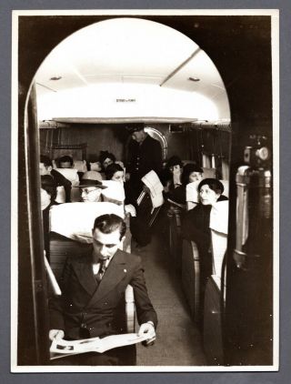 Air France LiorÉ Et Olivier Leo 242 Cabin Interior Vintage Photo 1