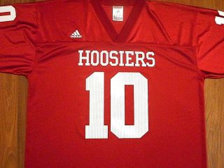 Vintage Indiana Hoosiers 10 Football Jersey By Adidas,  Adult Xl,
