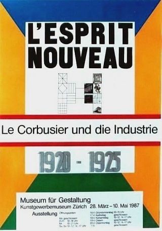 Vintage Poster Expo Le Corbusier Spirit 1920 - 25 Bill