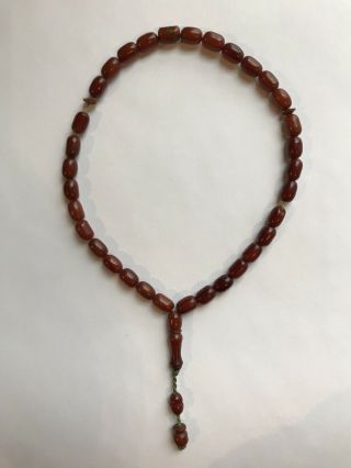 Old Antique Amber Bakelite Prayer Beads 19 Grams Islamic Buddhist