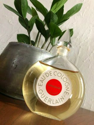 Vintage Shalimar Eau De Cologne Guerlain Paris France Perfume & Bottle Antique