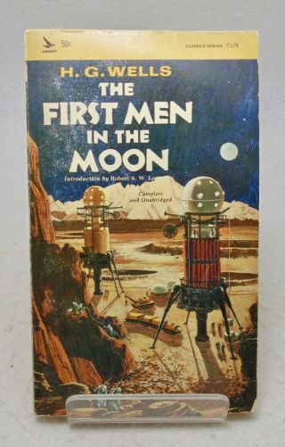 H.  G.  Wells The First Men In The Moon - 1965 Vintage Paperback 1st Thus