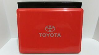Vtg Toyota Motors Red & Black Lacquered Box Made In Japan Corporate Gift