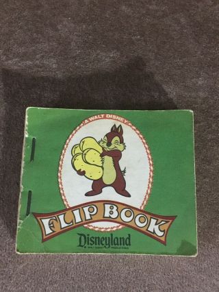 Vintage 1960s Disneyland Chip & Dale Walt Disney Flip Book