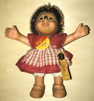 Vintage Doll Steiff Mucki Girl Hedgehog With Tags Made In Germany
