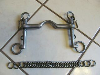 Vintage Weymouth Curb Double Rein Bit Horse Tack Riding Equine English W/ Chain