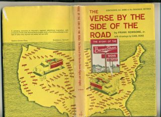 Verse By The Side Of Road Burma Shave Signs Jingles Rhymes Frank Rowsome 1965 Hc