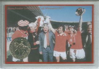 Manchester United Man Utd Vintage F.  A Cup Final Winners Retro Coin Gift Set 1977