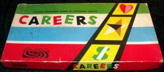 Vintage 1958 Careers Parker Brothers Inc.  Complete Board Game