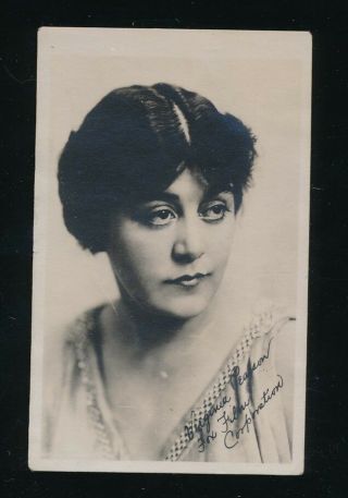 1916 Movie Theater Promotional Card - Virginia Pearson (fox Film Corp) Rare