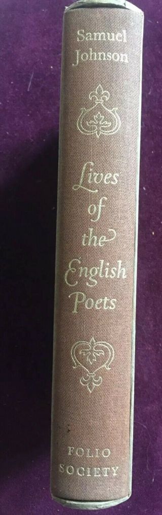 Folio Society Lives Of The English Poets Samuel Johnson 1965 Marbled Cover