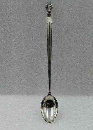 Georg Jensen Acorn Sterling Silver Iced Tea Spoon 7 3/8” Individually Ice