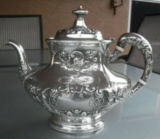 Gorham Buttercup 992l Sterling Silver Coffee Tea Pot No Mono 2 1/4 Pint