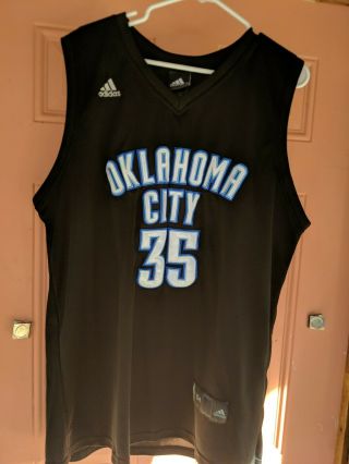 Oklahoma City Thunder Adidas Kevin Durant Jersey 35 Black Durantula Size 54